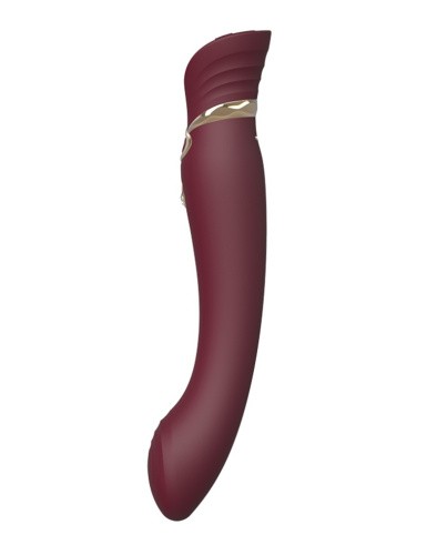 Zalo Queen Pulse Wave Clit Stim - Преміальний вібратор для клітора з насадкою для вакуумної стимуляції, 21.6х3.5 см (бордовий) - купити в Києві, Україні